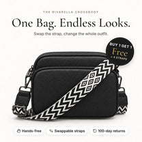 Rivarella Crossbody Bag in Black – Buy 1 Get 1 Free + 4 straps