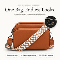 Rivarella Crossbody Bag in Cognac – Buy 1 Get 1 Free + 4 straps
