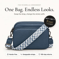 Rivarella Crossbody Bag in Navy – Buy 1 Get 1 Free + 4 straps