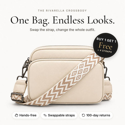 Rivarella Crossbody Bag in Stone – Buy 1 Get 1 Free + 4 straps