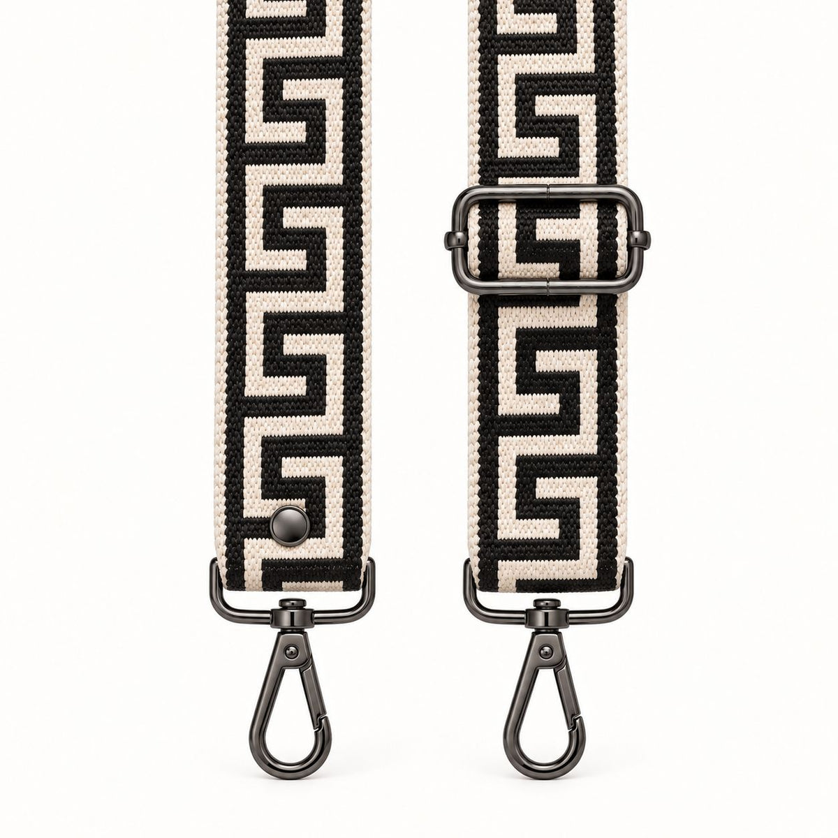 Black & Stone Greek Key Strap