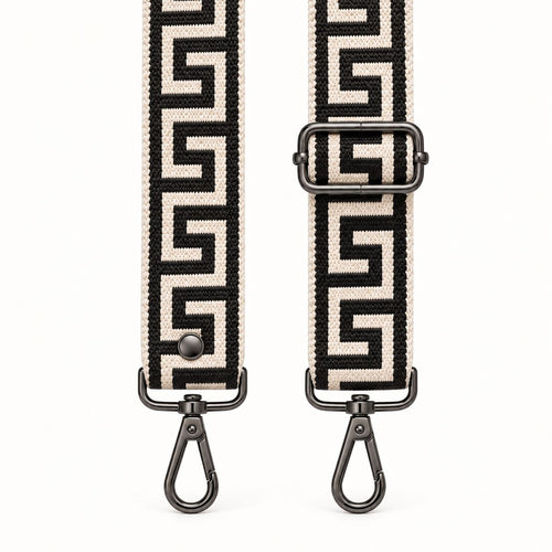 Black & Stone Greek Key Strap